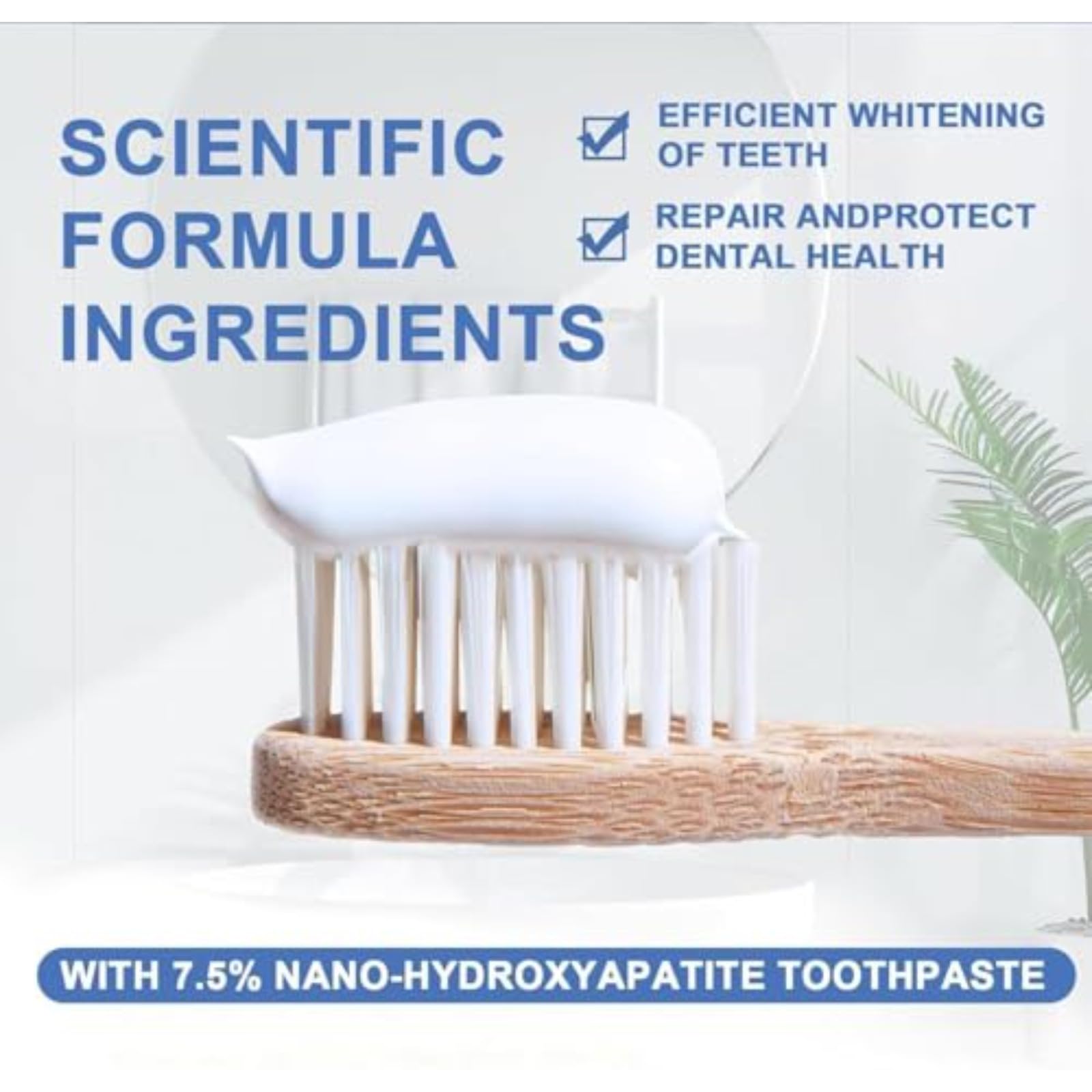 Dentifricio Nano Idrossiapatite Al 10% - Senza Fluoro,riparazione E rimineralizzazione dello smalto,Sbiancamento E Protezione Della Cavità Per Denti Sensibili,Sapore Di Menta Fresca,120 G (5pcs)