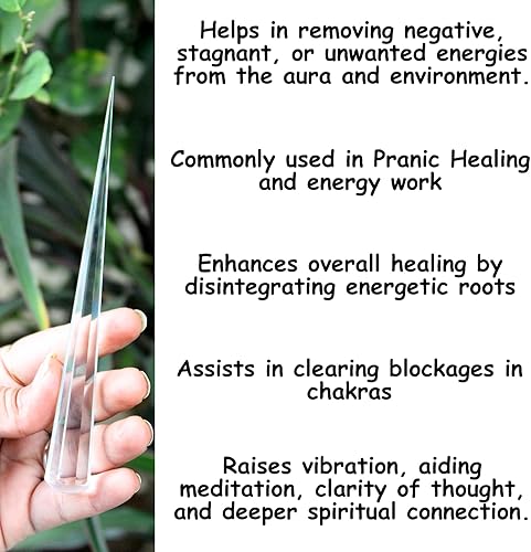 Miniatura 5 de Jet Top Grade Hermoso desintegrador de cuarzo de cristal pránico de 8 facetas curativas Reiki Energía Limpieza Divina Espiritual Reiki Curación