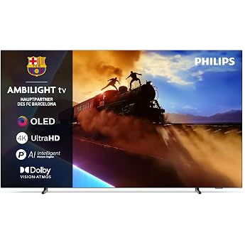 PHILIPS Ambilight 48OLED760 4K OLED Smart TV - 48 Inch Display with P5 AI Perfect Picture Engine Ultra HD Titan OS Dolby Vision and Atmos Sound - Works with Alexa and Google Voice Assistant [Energy Class F]