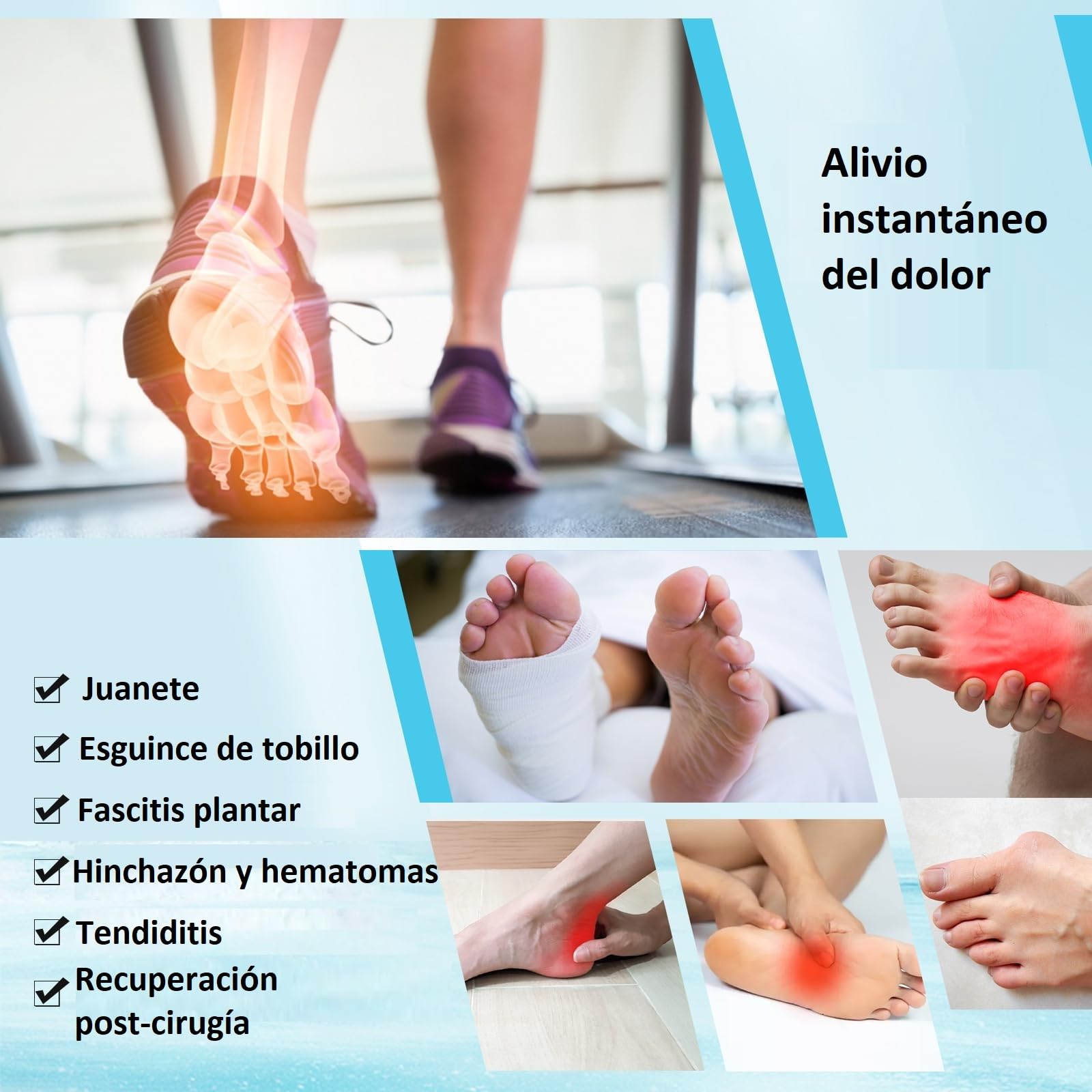 ABUBU Chaussette de thérapie Chaude et Froide, Chaussette en Gel réutilisable, attelle de Cheville, fasciite Plantaire, arthrite, gonflement, entorse, Douleur au Pied, blessure