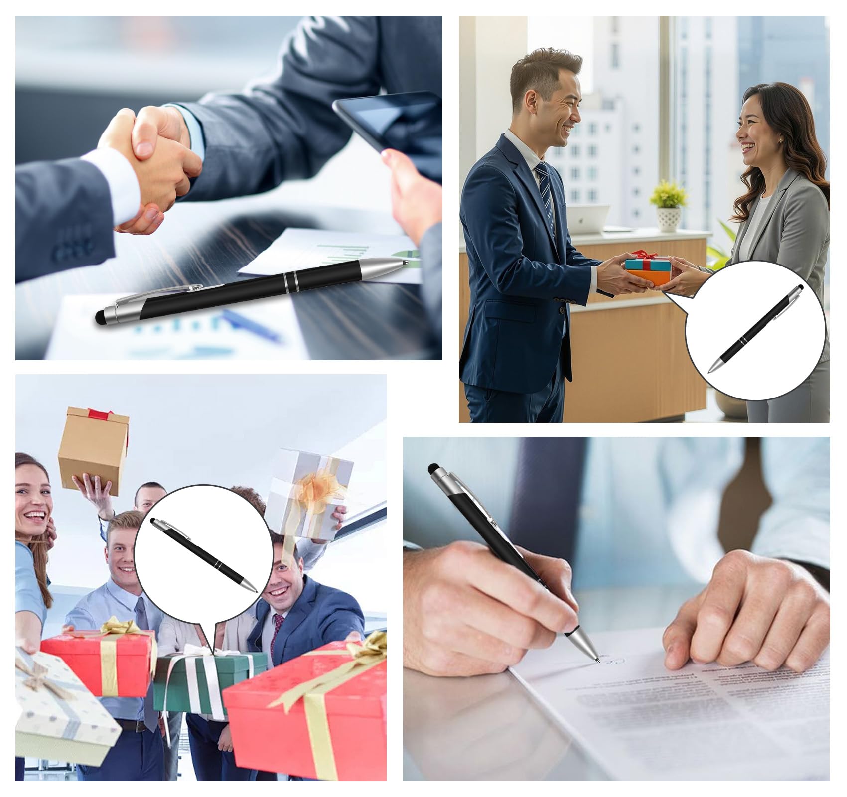 Homewit 10–1000 STK Kugelschreiber Personalisiert mit Gravur,Touchpen,300 | Werbekugelschreiber für Firmenwerbung, Messen, Büros, Schulen, Abschlussfeiern, als Kunden-, Mitarbeiter- & Businessgeschenk