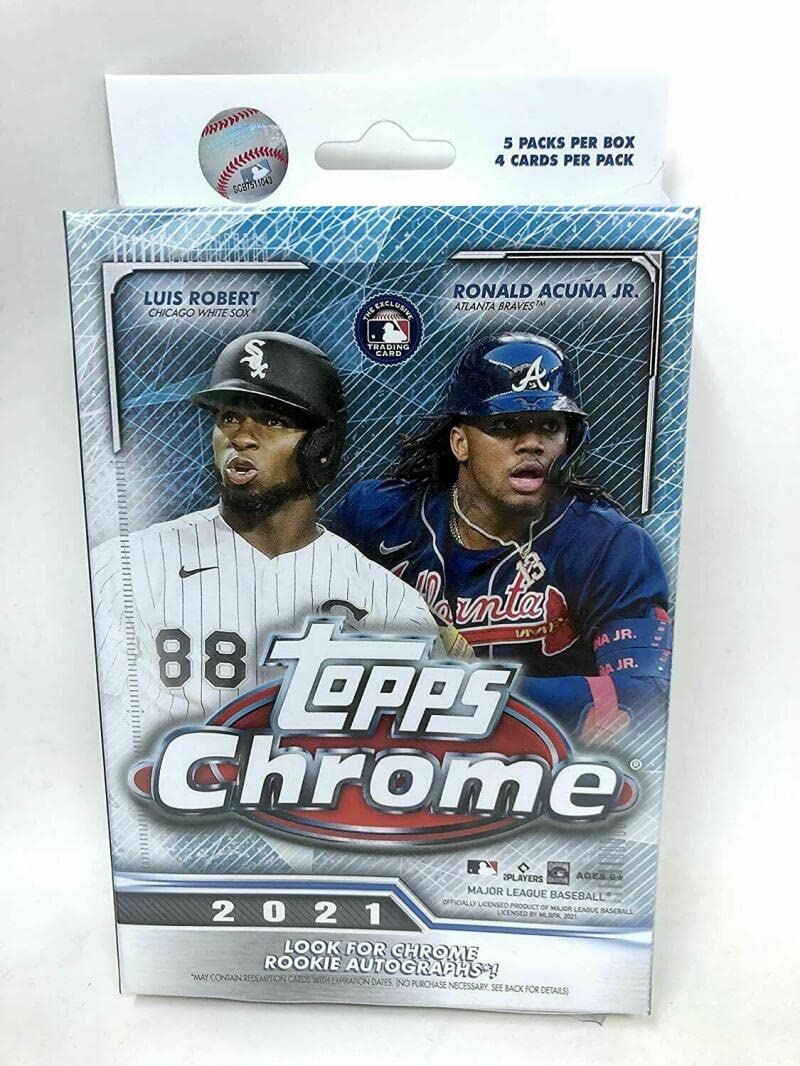 Amazon.com: 2021 Topps Chrome Baseball Factory Sealed Hanger Box 5