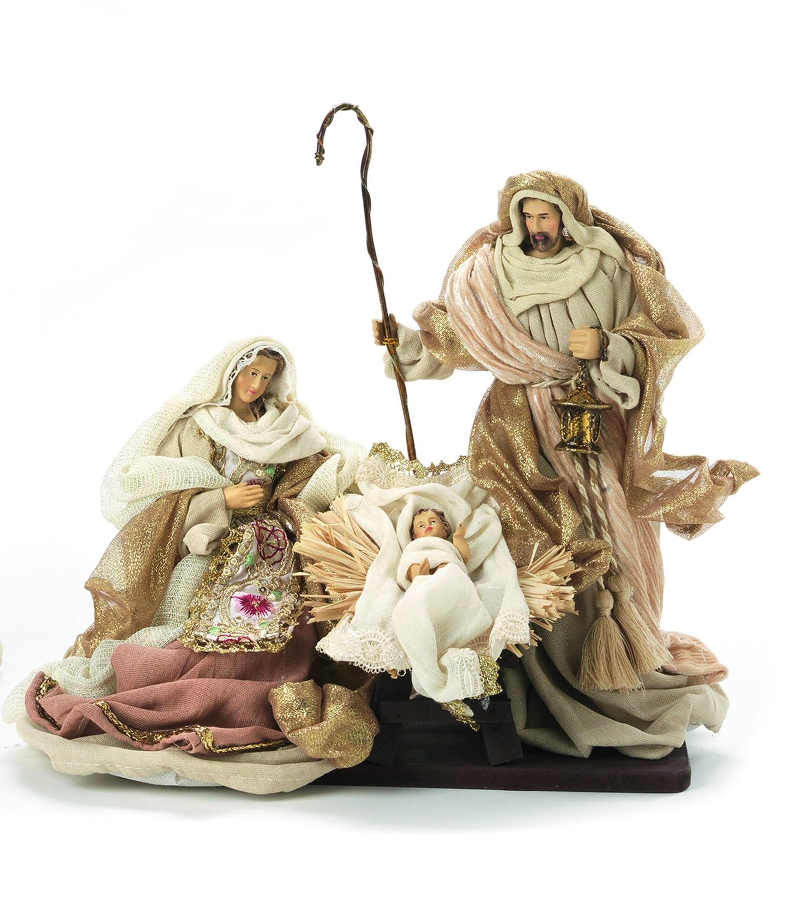 PABEN Weihnachtskrippe aus Stoff und Harz, maximale Höhe 26,5 cm (Nativität)