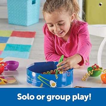 Learning Resources Noodle Knockout Fine Motor Game - Games for Kids Ages 4-8, Toddler Board Game, Educational Matching Kids Games, Preschool and Kindergarten Classroom Game, Gifts for Toddlers