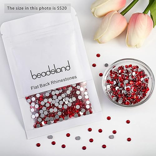 Vista 78 de Beadsland Diamantes de imitación de cristal con parte trasera plana, gemas redondas para arte de uñas y manualidades, pegamento fijo, violeta