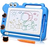 AiTuiTui Magnetic Drawing Board Toddler Toys Gift for Girls Boys&comma; Color Sketch Writing Scribble Doodle Pad Travel Games&comma; Educational Learning Kids Toys for Toddlers Birthday Stocking Stuffers &lpar;Blue&rpar;