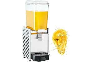 VEVOR Commercial Beverage Dispenser, 20.4 Qt 18L Single Tank Ice Tea Drink Machine