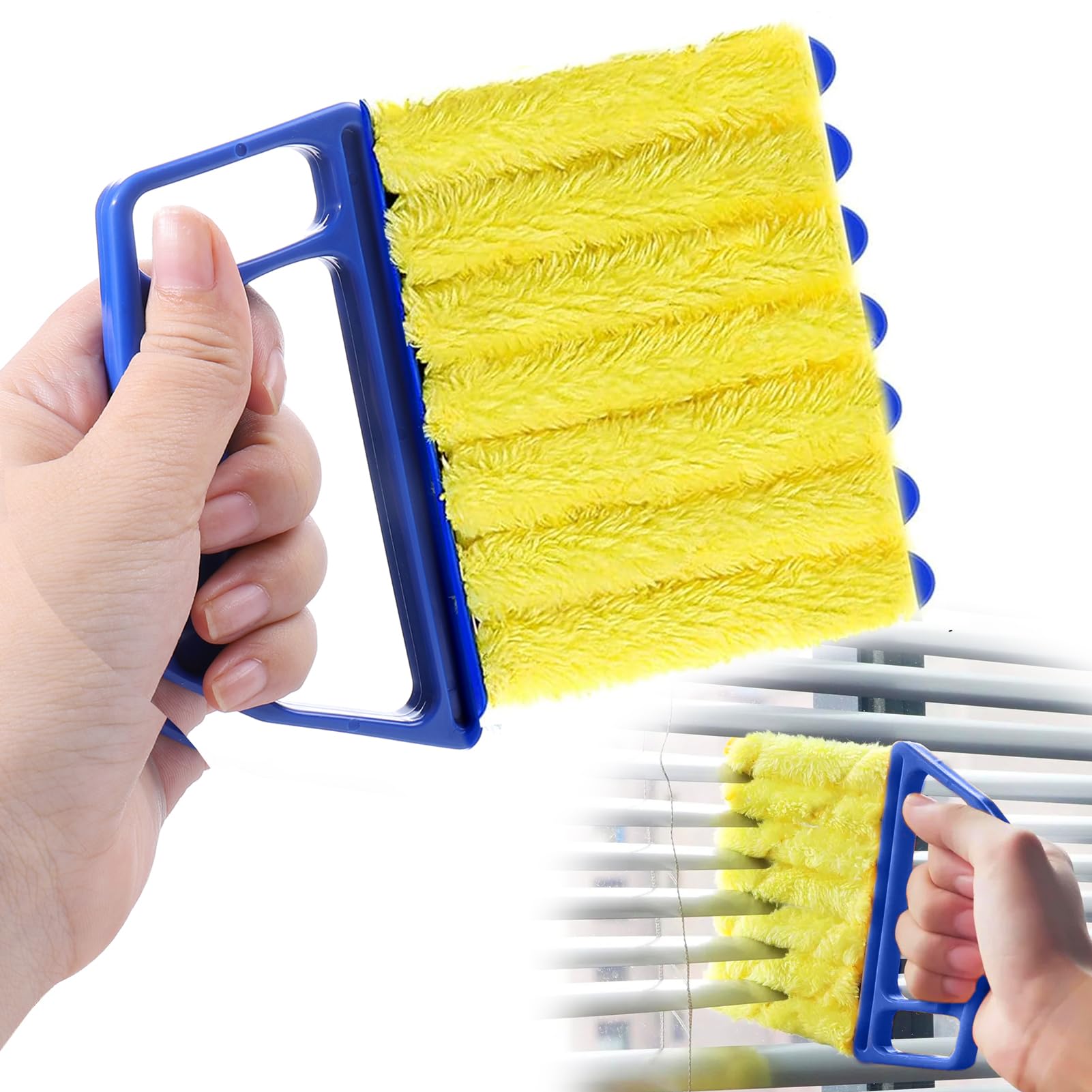 Handheld Blind Cleaner Duster Tool for Window Blinds Shutters,Ceiling Fan,Car Vents and Air Conditioner Household Cleaning Dust Brush Home Gadgets,Plantation Shutters for Windows Inside