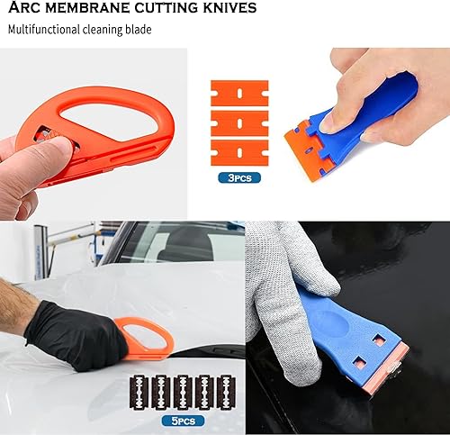 Miniatura 3 de JIURUN Kit de tinte de ventana de automóvil, herramienta de envoltura de vinilo, herramientas de tintado de ventanas, kit de instalación de película