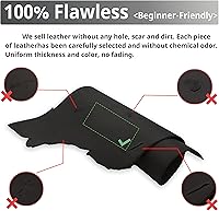 Vista 3 de Muse Craft Impecable 11.5''X12'' 5-6oz Cuero para herramientas negro terminado de cuero de vaca de grano completo Importado Grado A 1.8-2.1mm Cuero