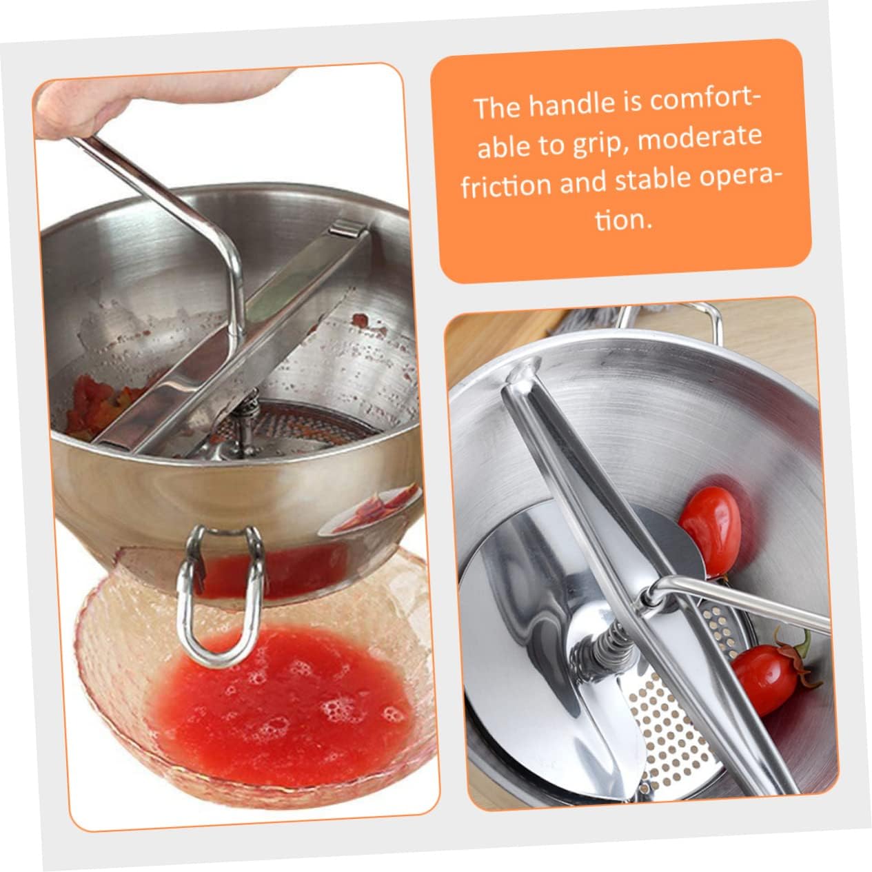 Stainless Steel Potato Ricer Manual Masher for Cooking Gadget Multipurpose Kitchen Tool