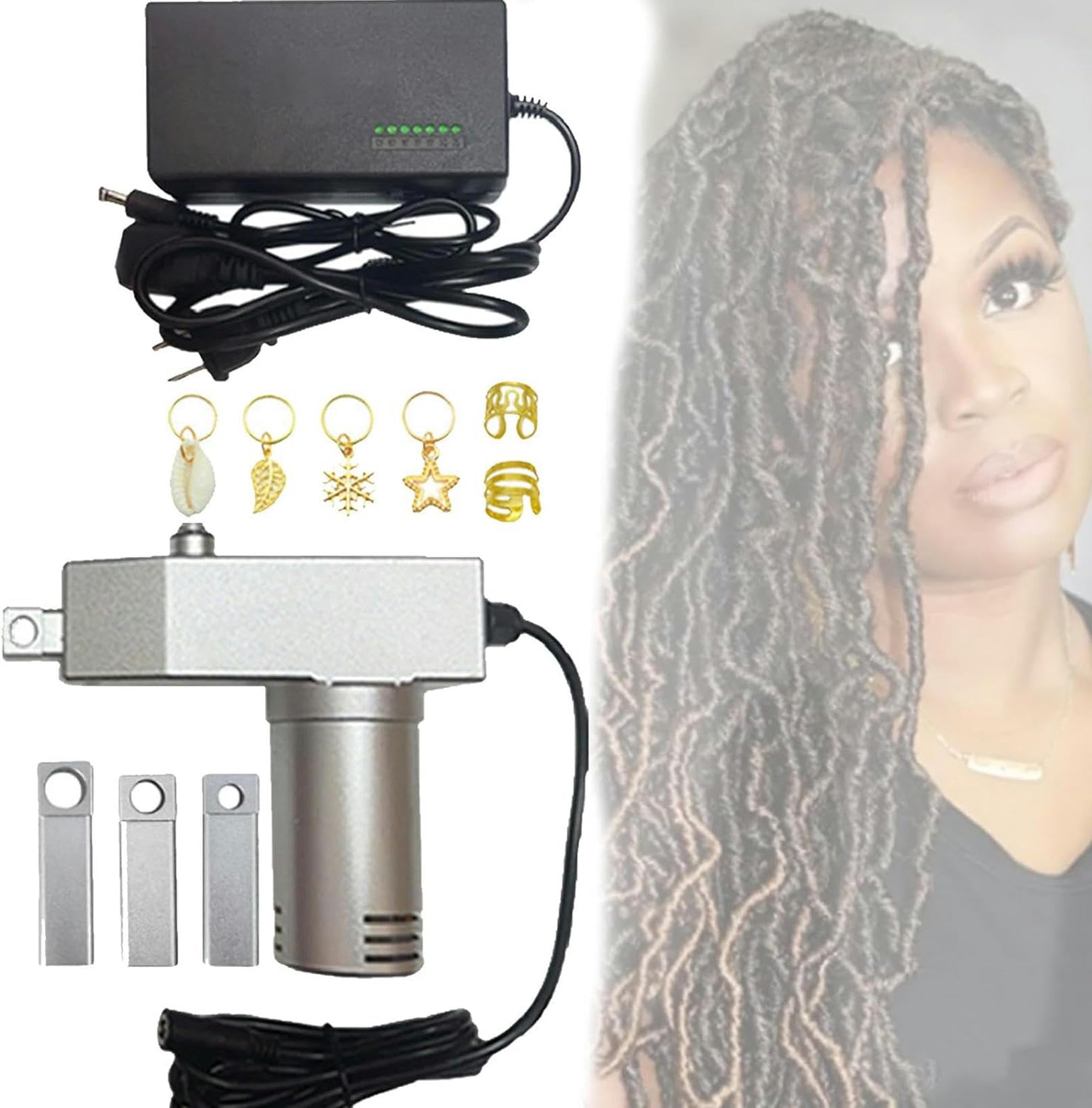 Machine à dreadlocks 3 têtes pour tressage de cheveux humains