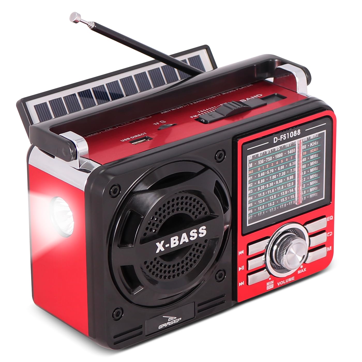 Caixa de Som Bluetooth Rádio Fm Am Retrô Vintage 10W Rms Real Portátil com Carregameto