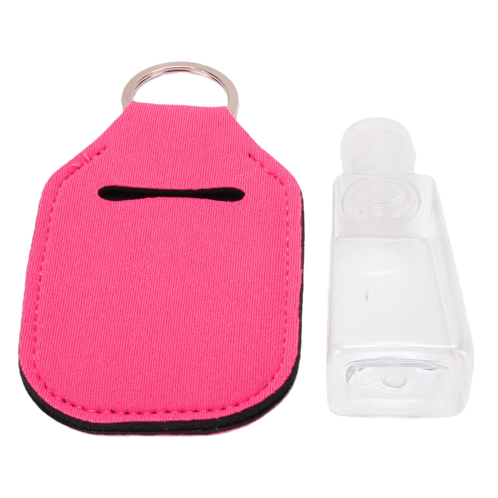 Pratico kit di bottiglie viaggio, 40 pezzi, con portachiavi, multiuso per articoli toeletta, lozioni e disinfettanti per le (rosa rosa)