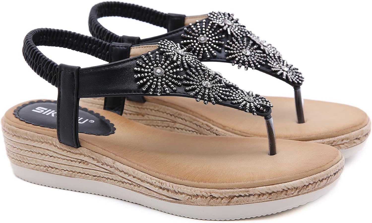 Tongs bohèmes d'été contre les douleurs aux pieds : Soulagement et style en 42