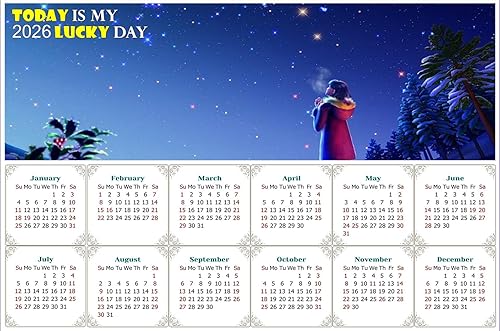 2024 - Imanes de calendario - Today is my Lucky Day - Resistente a la decoloración, desgarros y agua - Edición #28
