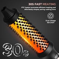 UKLISS 3 az 1-ben Hőformázó Kefe 32mm - Elektromos Hajformázó 160-230°C LCD Kijelzővel, Göndörítő és Egyenesítő Funkció, Könnyű Utazó Méret 5