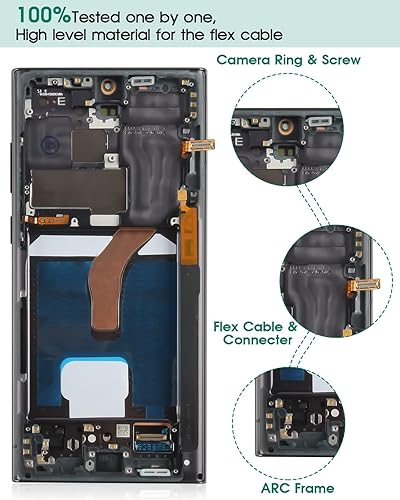 Miniatura 3 de OLED para Galaxy S22 Ultra 5G Reemplazo de pantalla para Samsung Galaxy S22 Ultra 5G LCD para Samsung S22 Ultra 5G Pantalla Digitalizador Pantalla