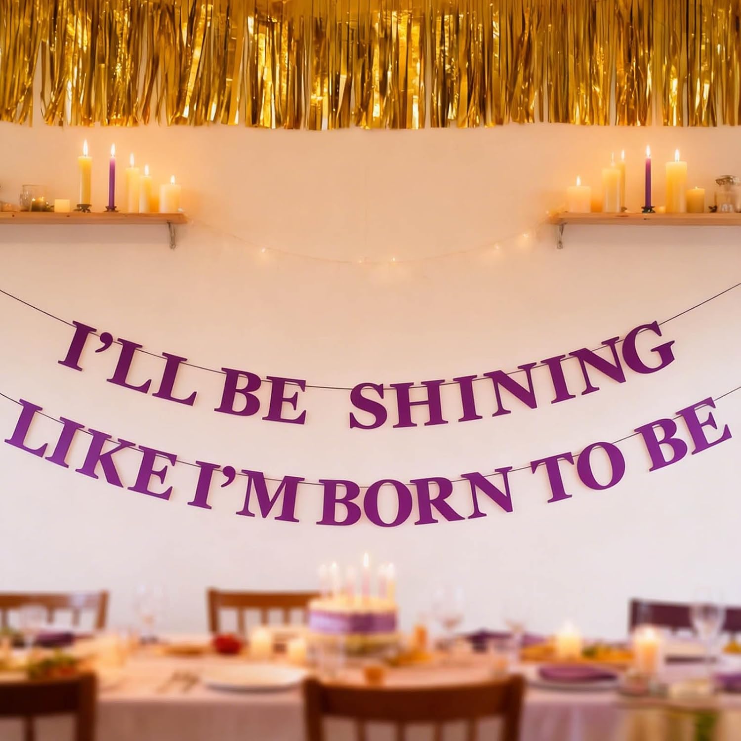 40 Inch K-pop Music Movie Hunter Theme Party Number 6 Balloon Purple Kpop Lightning Demon Mark Design and Purple Glitter Banner Bundle for Kpop Theme Party image 5