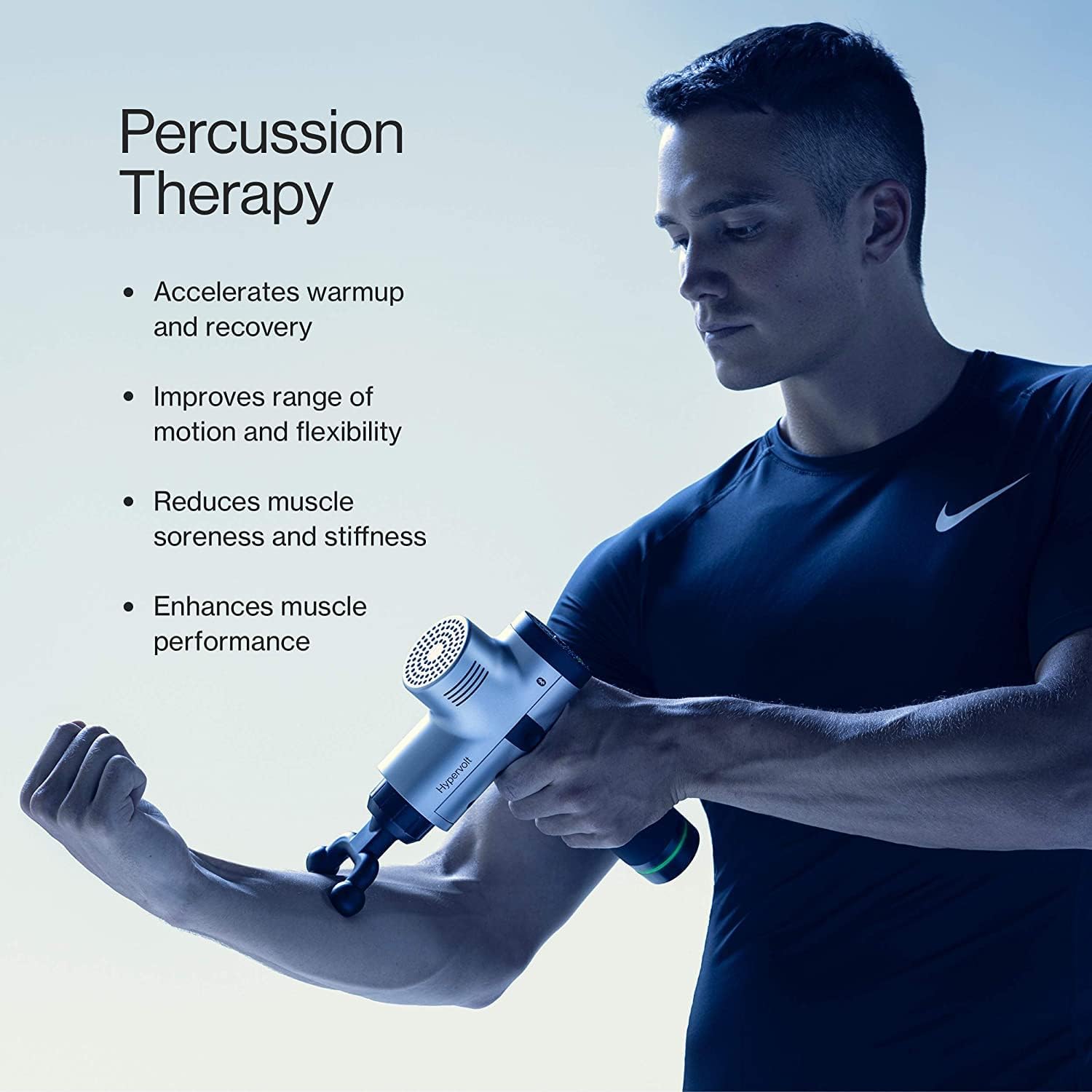 Hypervolt Bluetooth, with Quiet Glide Technology - Handheld Percussion Massage Gun | 3 Speeds, 5 Interchangeable Heads | Helps Relieve Sore Muscles and Stiffness (Hypervolt Bluetooth + Carrying Case)