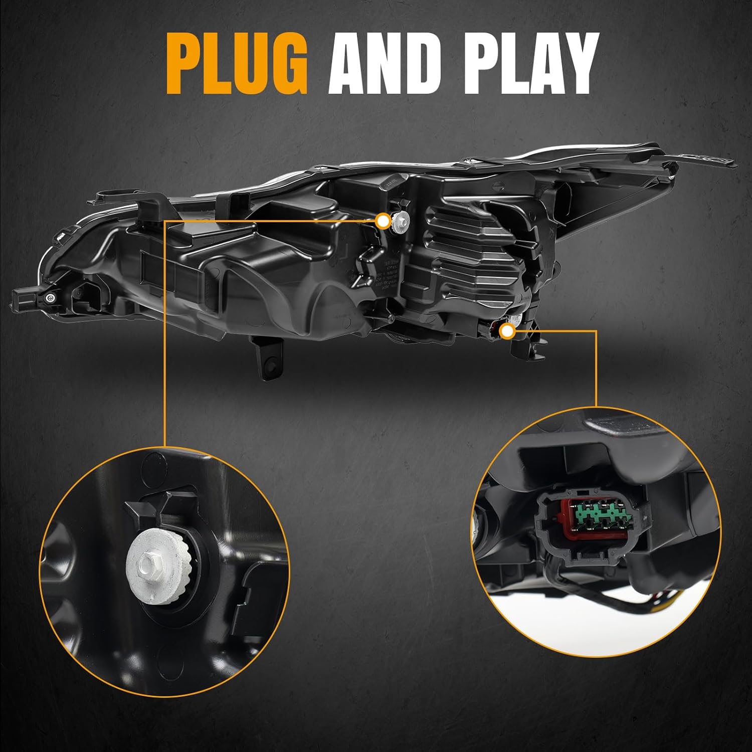 Full LED Headlight Assembly with DRL & Projector - Factory Style Replacement for Nissan Altima (For Nissan Altima 2023-2024, Right Passenger Side)