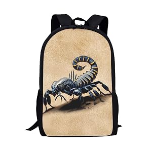 Kids Backpack Print School Bookbag Travel bag for Elementary Students Teens Girls Boys 3D Scorpion
