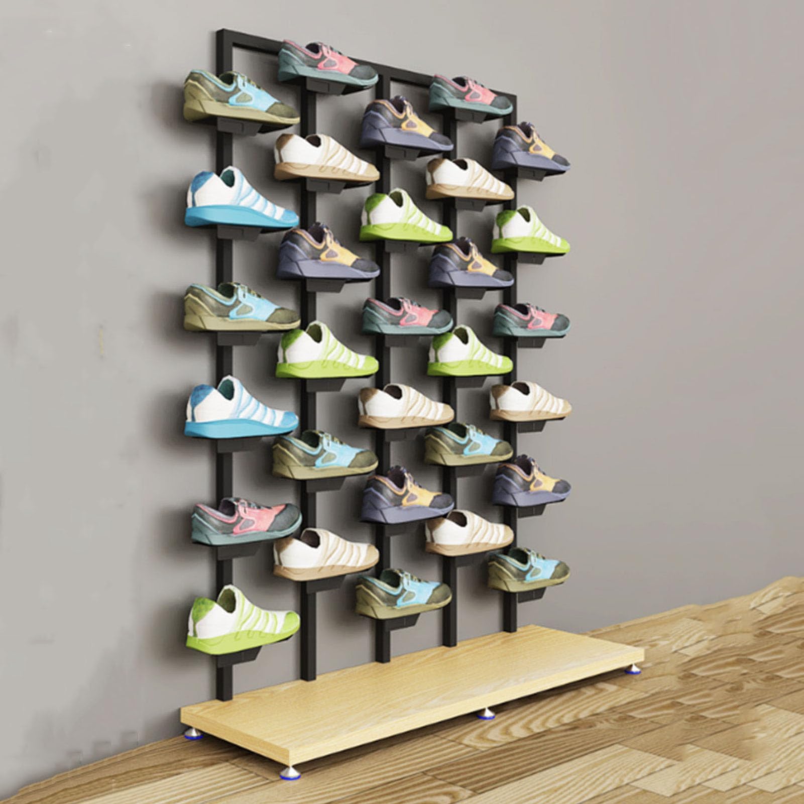 Modernes Metall-Schuhregal für Display & Sto kreativer Eaker-Ständer für Basketballschuhe, Boutique, Verkaufsdisplay, Slish Nizer für Zuhause und Einzelhandel