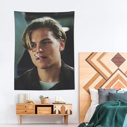 Miniatura 4 de BAOJUN Leonardo DiCaprio - Póster de estrella de actor famoso con imagen joven, tapiz de poliéster, pintura de pared, tapices, decoración moderna