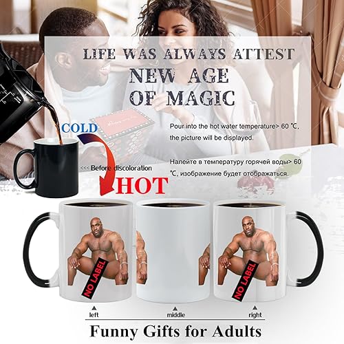 Miniatura 2 de Regalos divertidos para hombres, mujeres y adultos, taza de café de madera Barry UNCENSORED, divertida taza de café color nude, taza de café que