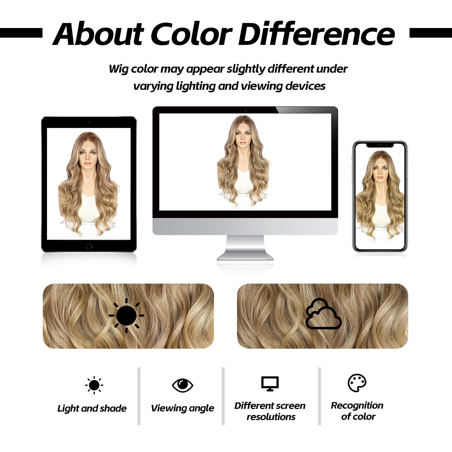 Sapphirewigs Blond Lace Front Perücke Synthetische Körper Welle Blond Balayage Perücken Damen Party Date Tägliche Tragen Natürlich Aussehen Weihnachten 26inch