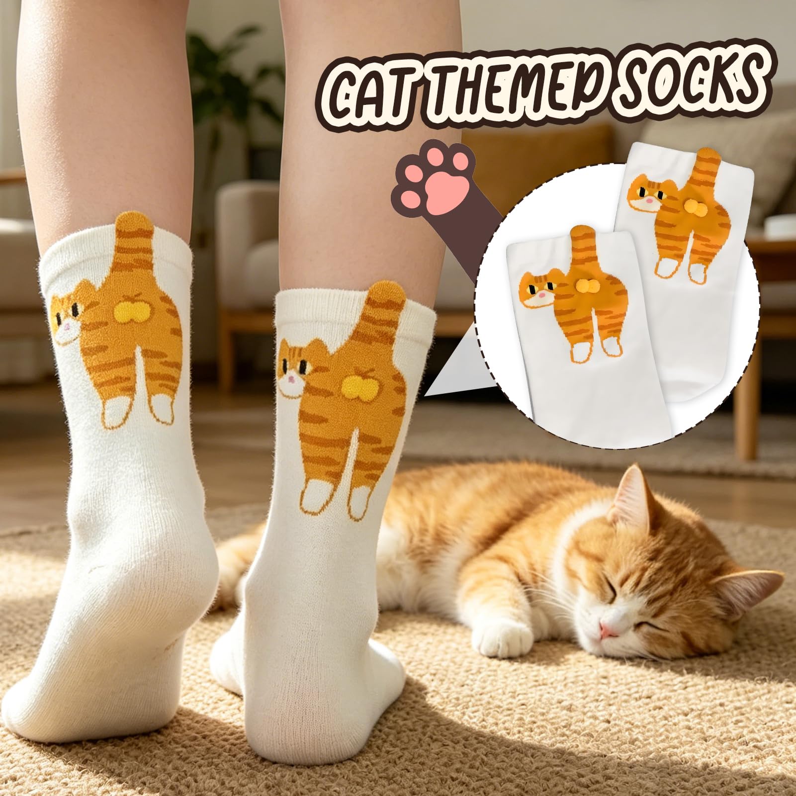 Geschenke für Katzenliebhaber,Geschenk Katzenliebhaber,Katzen Geschenke für Frauen - mit Katzentasse Untersetzer Kosmetiktasche Duftkerze Schlüsselanhänger Handtücher Socken - Katzen Geschenk