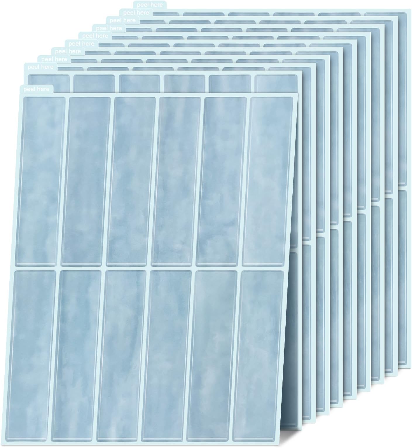 JOLOV 10 Pack Peel and Stick Backsplash Tiles, Waterproof 3D Stickers