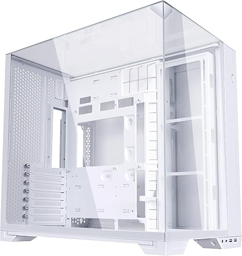 LIANLI 背面コネクトATX対応ミドルタワーPCケース O11 Vision Compact White 背面コネクトATX/E-ATX（幅280mm以下） / ATX/Micro ATX/Mini-ITX規格対応 ビジョンモード/メッシュパネルモード選択可能 日本正規代理店品