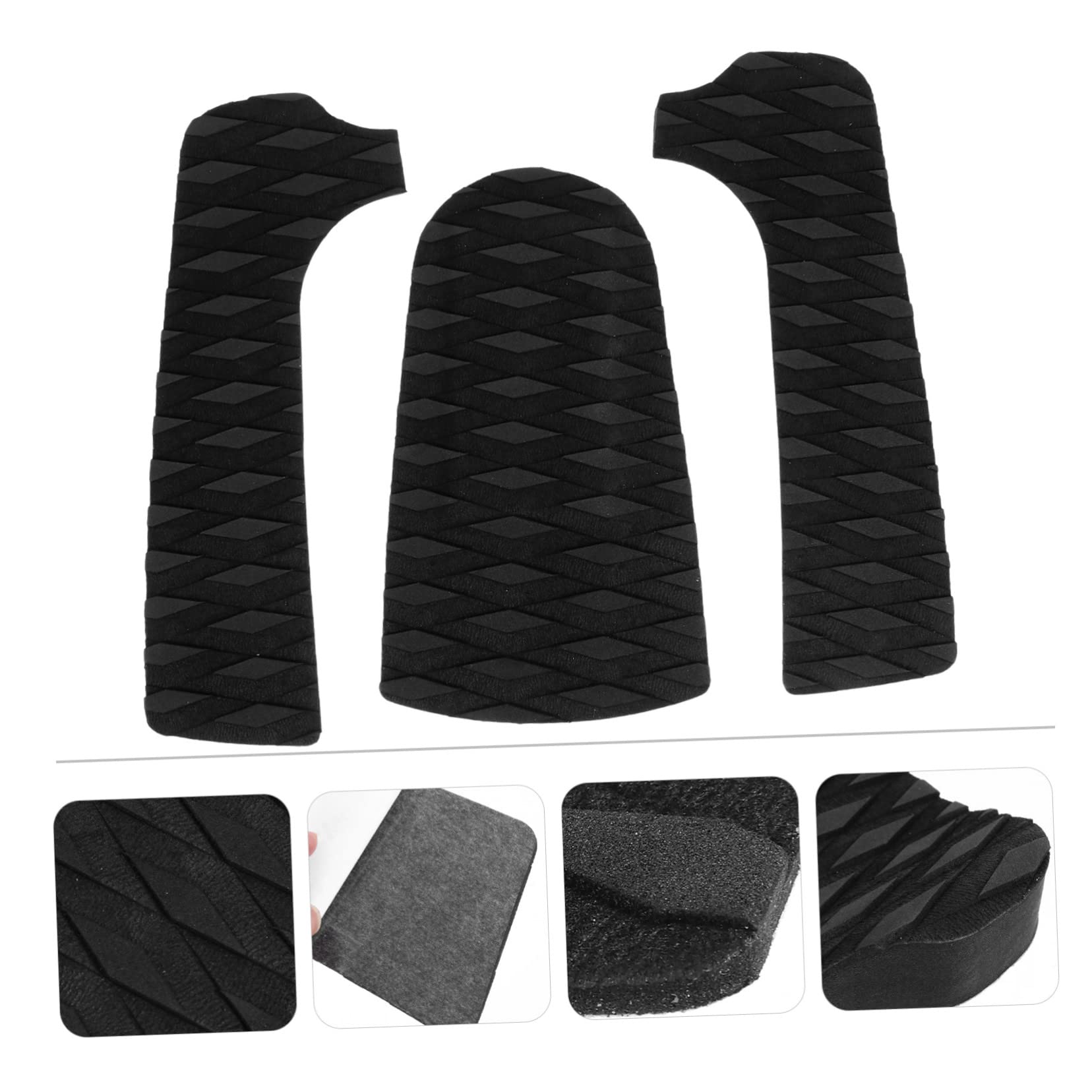 BESPORTBLE 6 Stück Schwanz Mit Surf-Stomp Surfbrett Skimboards Pad Skimboard Board-Griffe Longboard Für Zubehör Pads Löcher Eva-Deck Skimboarding Nicht Klebendes Traktionszubehör