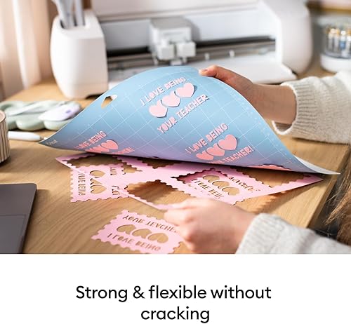 Miniatura 10 de Cricut LightGrip - Alfombrillas de corte reutilizables de 12 x 12 pulgadas, para manualidades con película protectora, uso con papel de impresora,