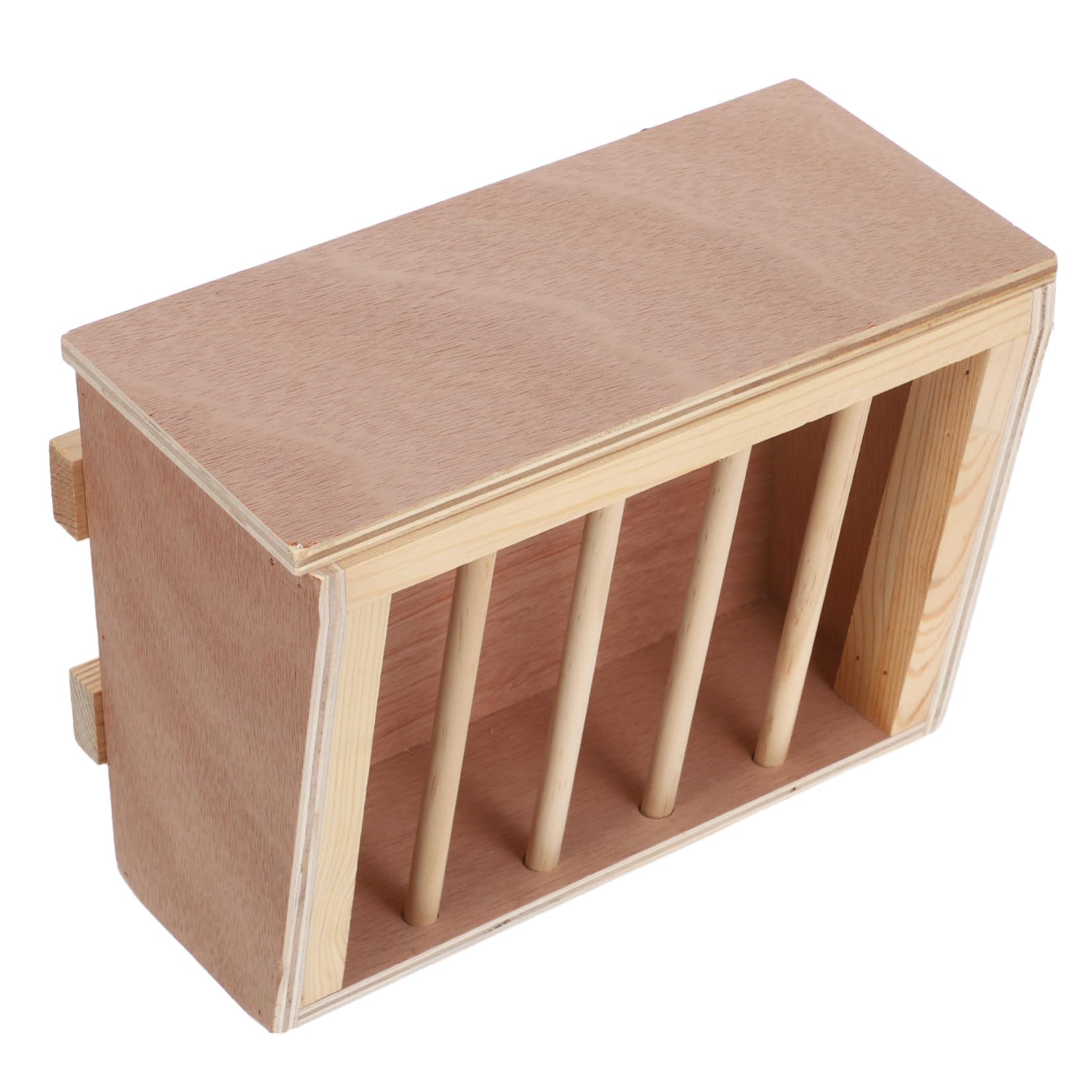Râtelier à Foin pour Lapins Distributeur de Foin à Capacité Illimitée Mangeoire Bois pour Petits Animaux Cochons Chinchillas Support Alimentation pour Cages Animaux