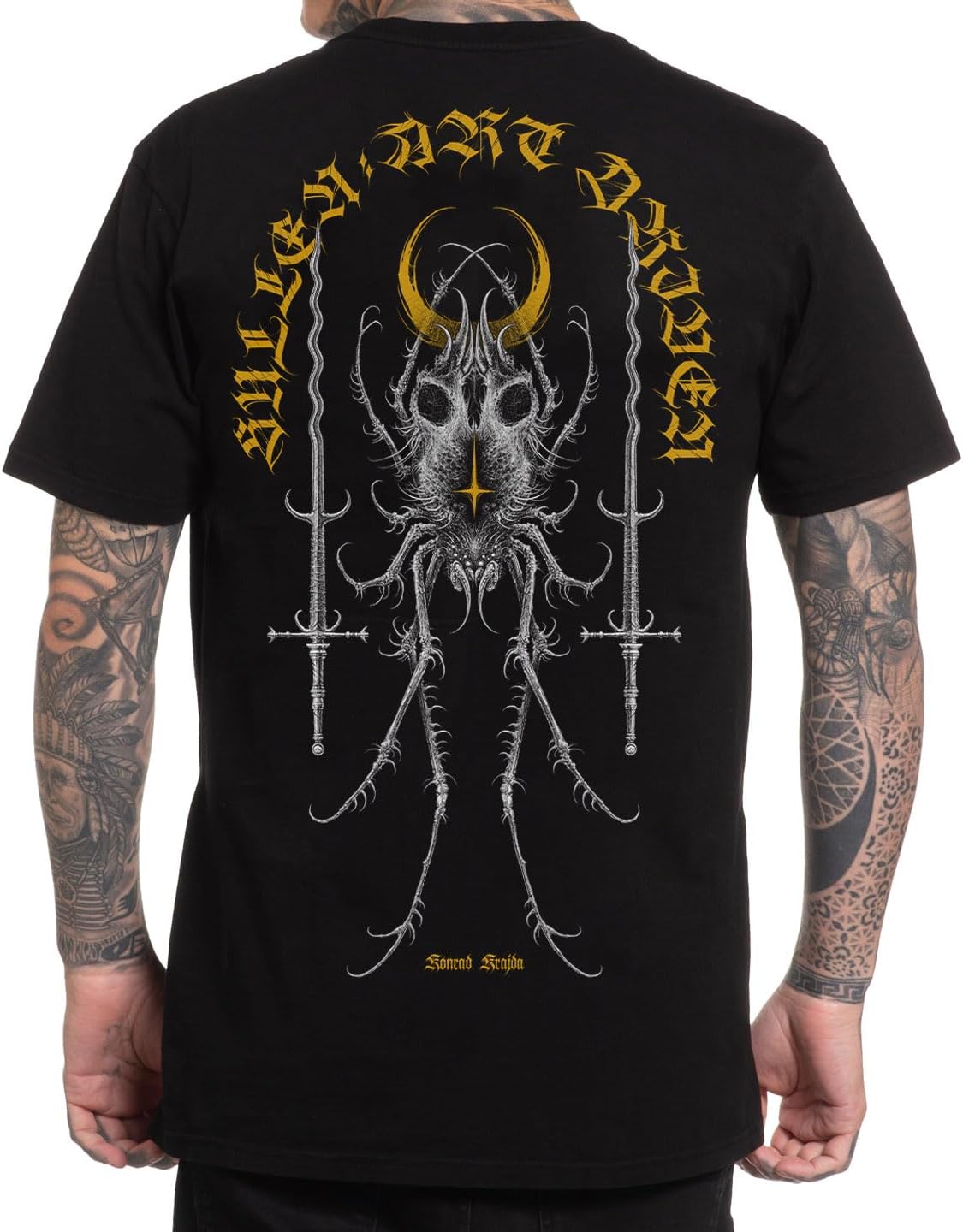 Sullen Men's Arachnid Sulleween Capsule Tattoo Lifestyle Graphic Premium Short Sleeve Tee Black
