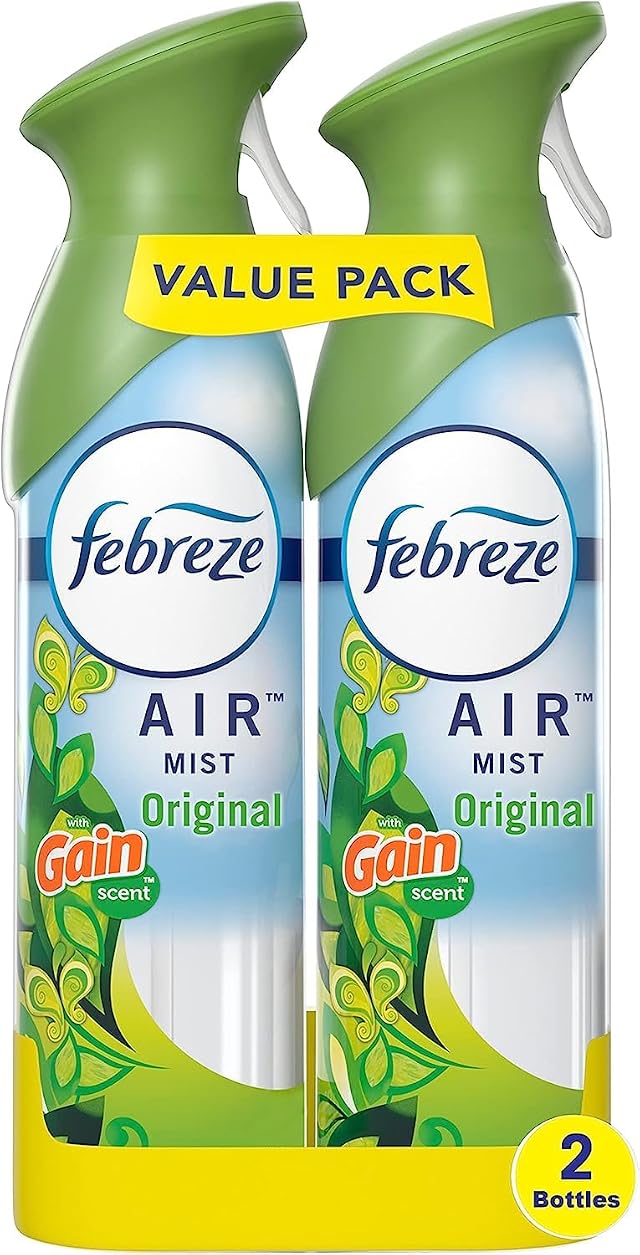 Febreze Air Mist Air Freshener Spray Odor-Fighting Room Spray Air Fresheners for Home and Bathroom and Kitchen Aerosol