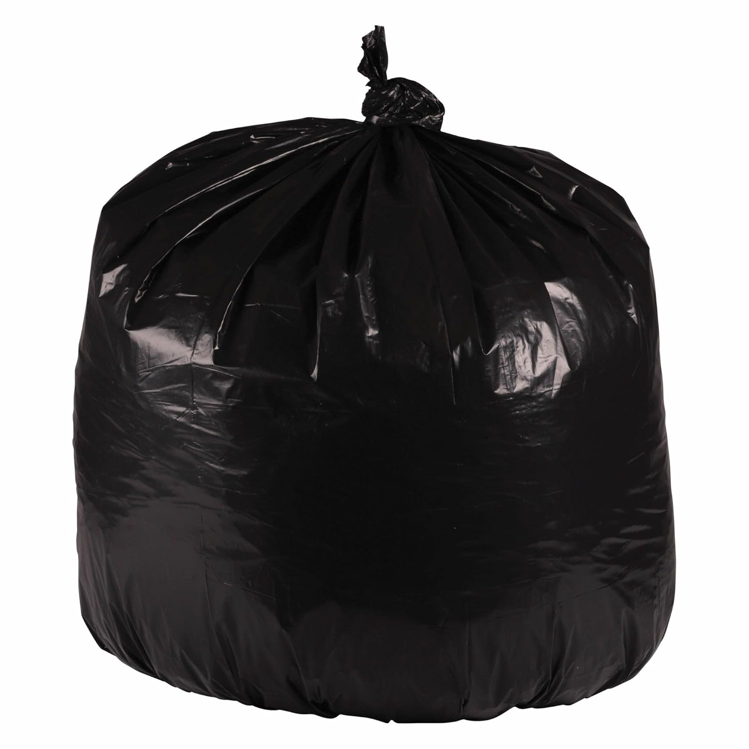 Boardwalk Recycled Low-Density Polyethylene Can Liners, 33 Gallon Garbage Bags, 1.2 mil, 33" x 39", Black, 10 Bags/Roll, 10 Rolls/Carton