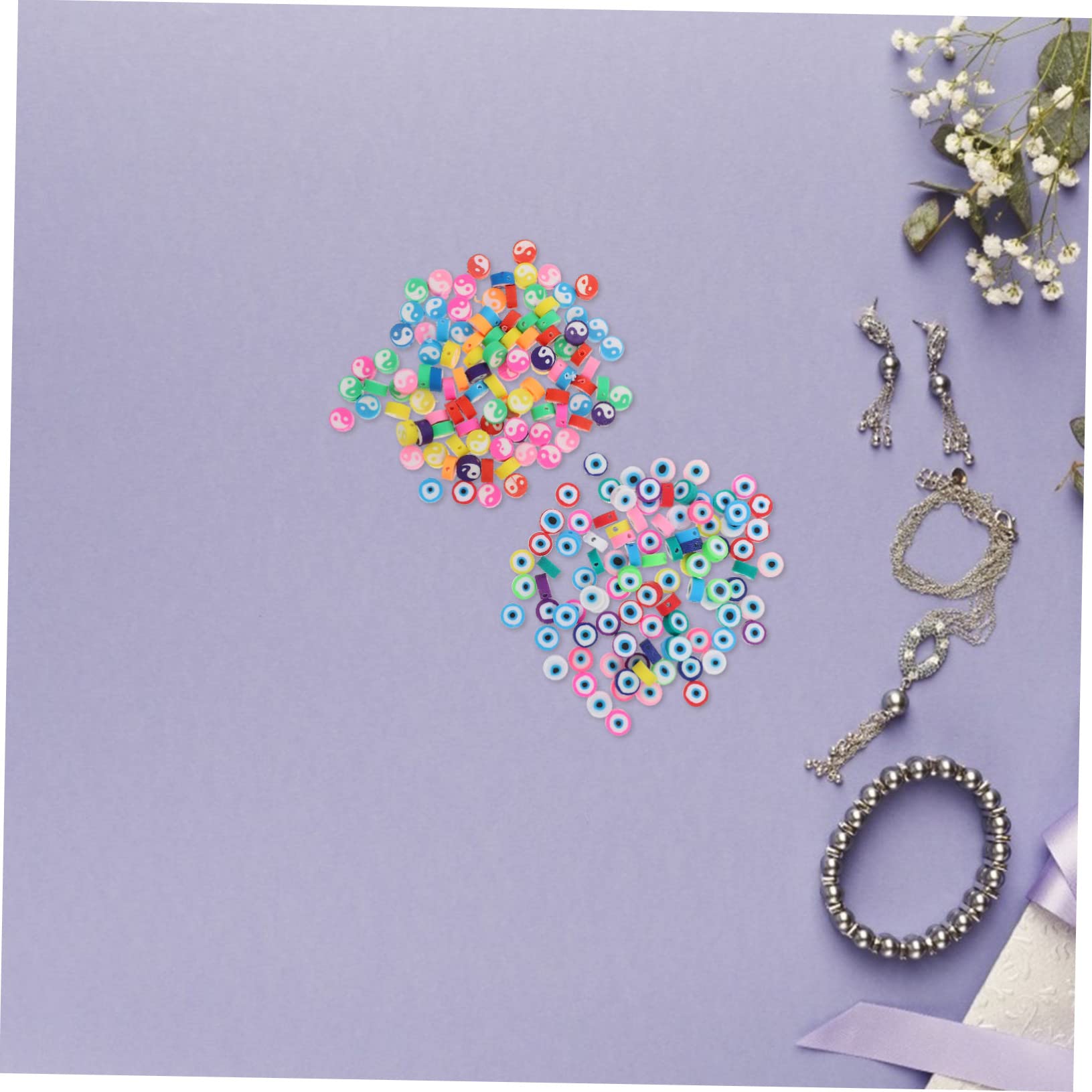 ARTIBETTER 3 Series Abalorios De Arcilla Polimérica Para Manualidades De Joyas Para Pulseras Collares Y Anillos Accesorios De Diy 200 Piezas*3