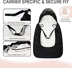 miracle baby Cover for Baby Carrier Universal Hoodie Windproof Stroller Covers Waterproof Bunting Bag (Black)