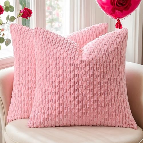 Vista 88 de Kevin Textile - Juego de 2 fundas decorativas para cojines, de pana y con moderno estilo campestre bohemio a rayas para decorar hogar, sofá, cama