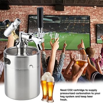 Mini Stainless Steel Growler Ss Keg, Portable Home Dispenser