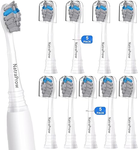 Cabezales de cepillo de dientes de repuesto compatibles con Philips Sonicare 4100 y 6100, C-2 Cabezal de cepillo de control óptimo de placa, cerdas