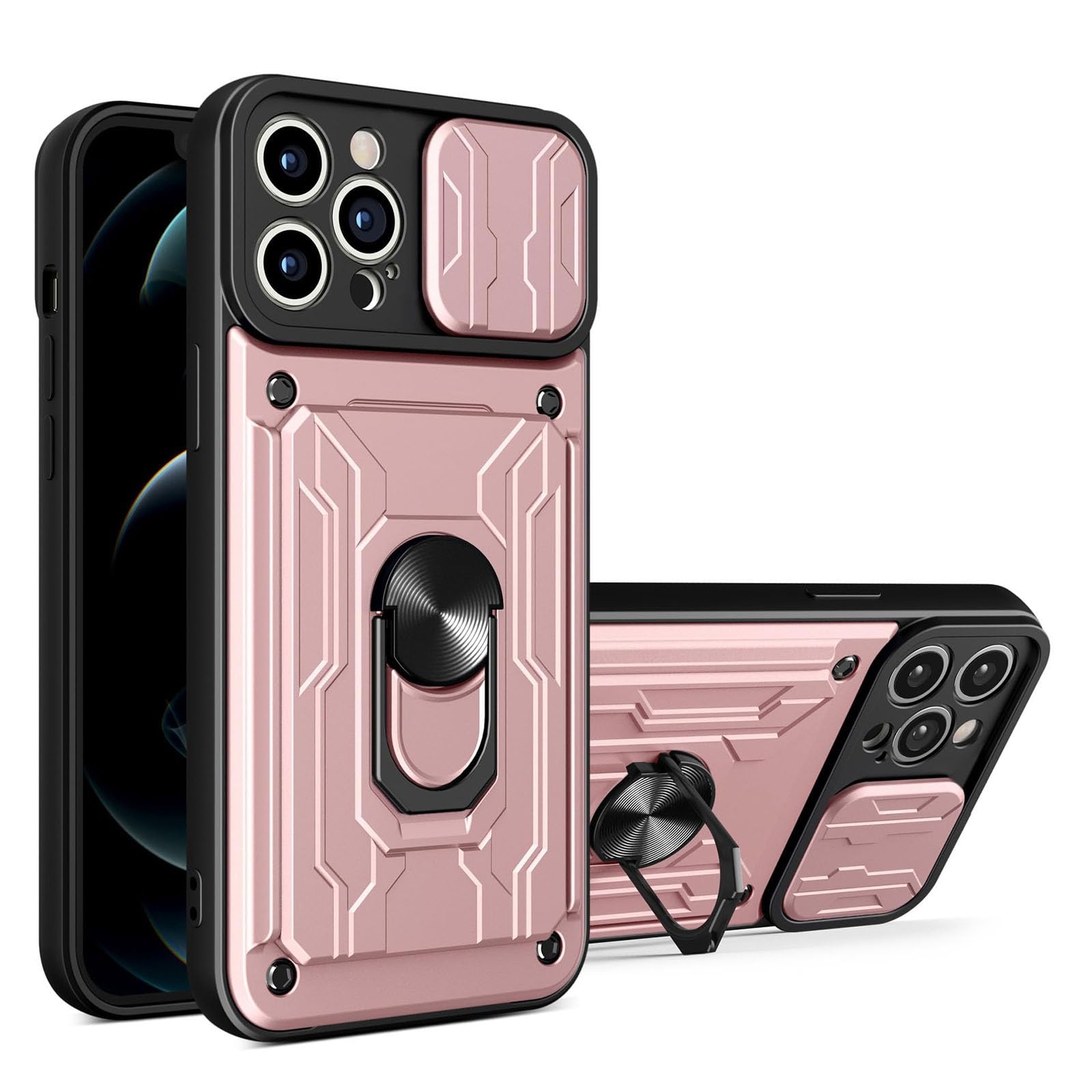 AXUEQIN- Military Grade Shockproof Case for iPhone 14 Pro Max 14 Plus 14 Pro 14 with Card Holder