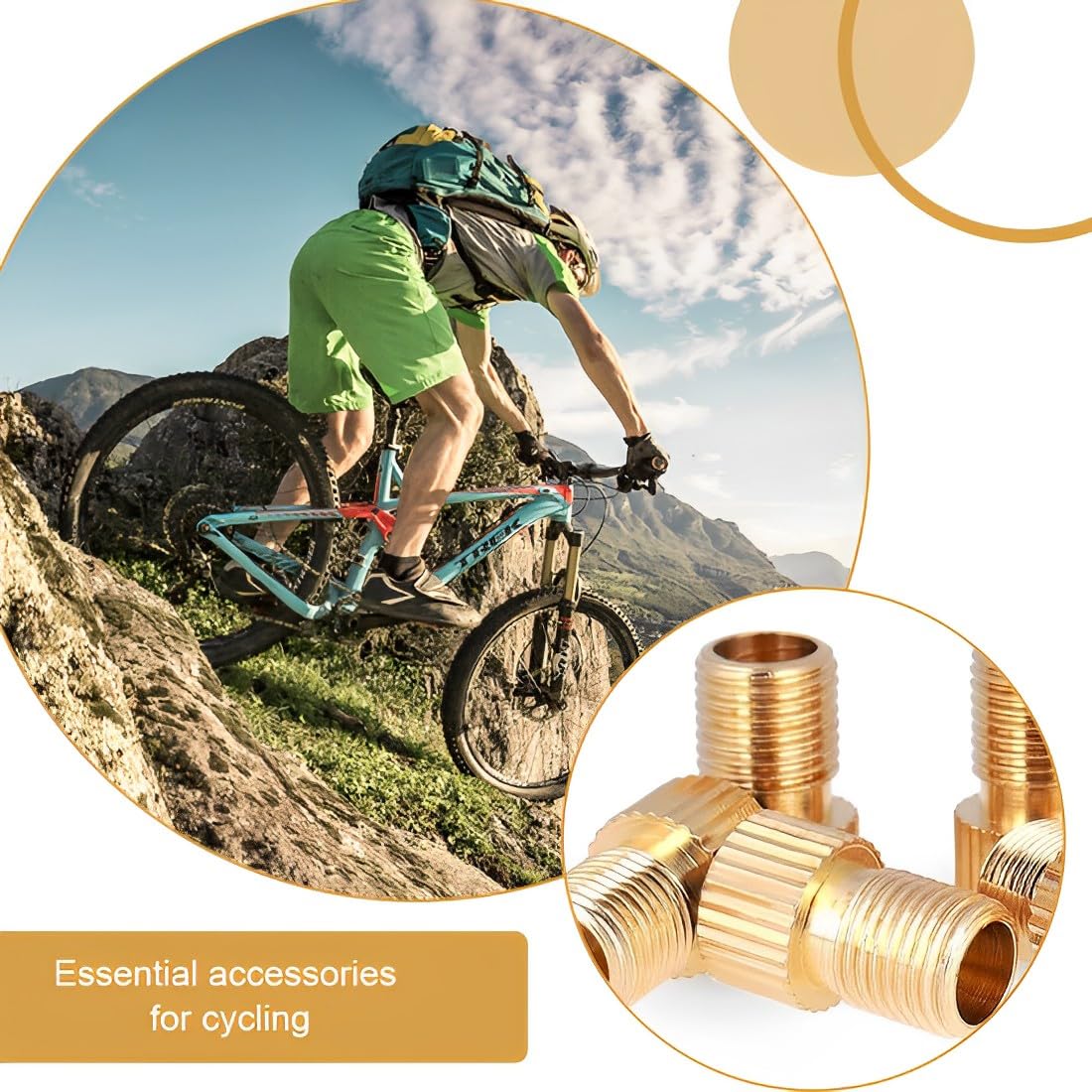 Adattatore per valvola bicicletta con anello di tenuta per valvola francese e auto