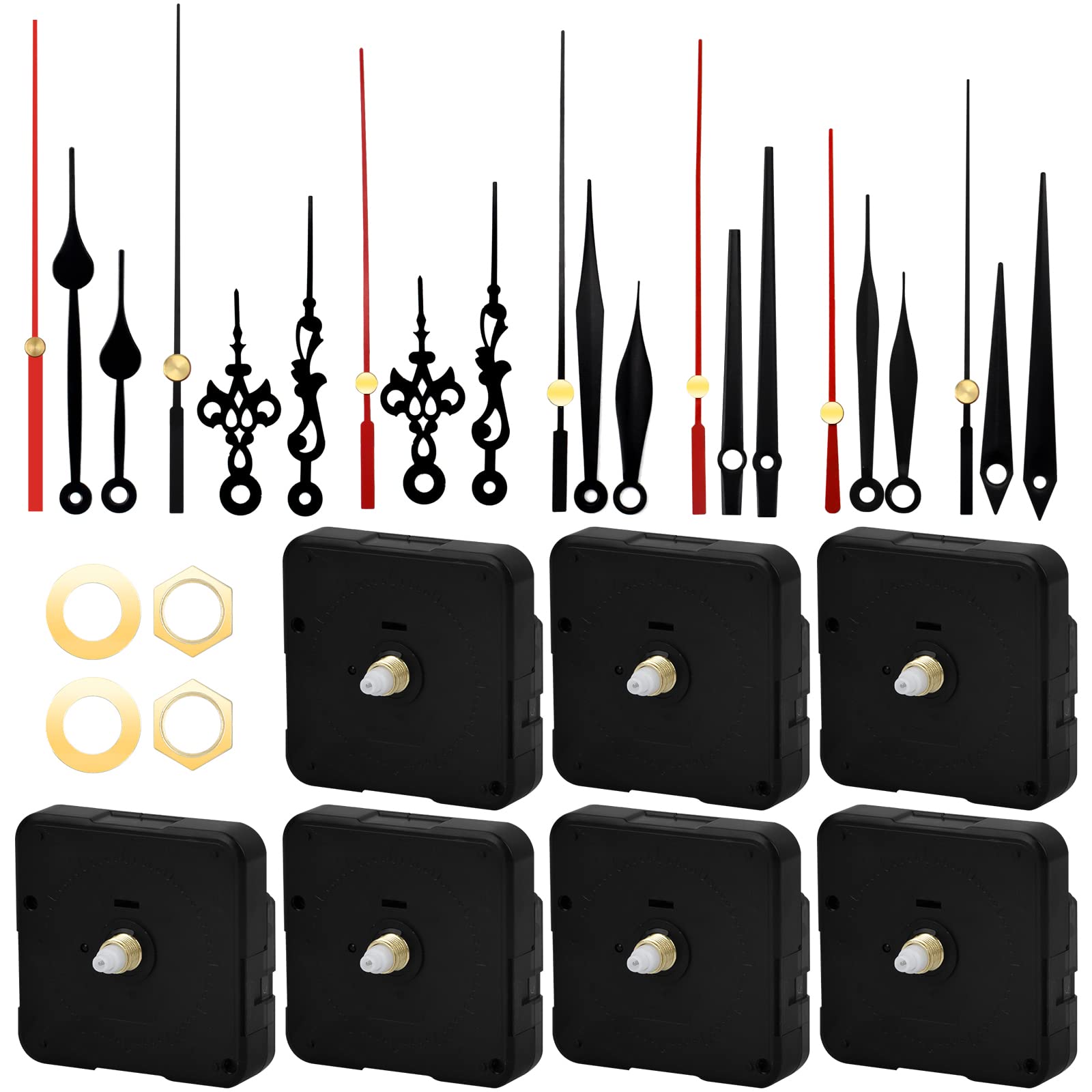 Buy 7 Pack Clock Mechanisms Battery Powered, Silent Quartz Clock