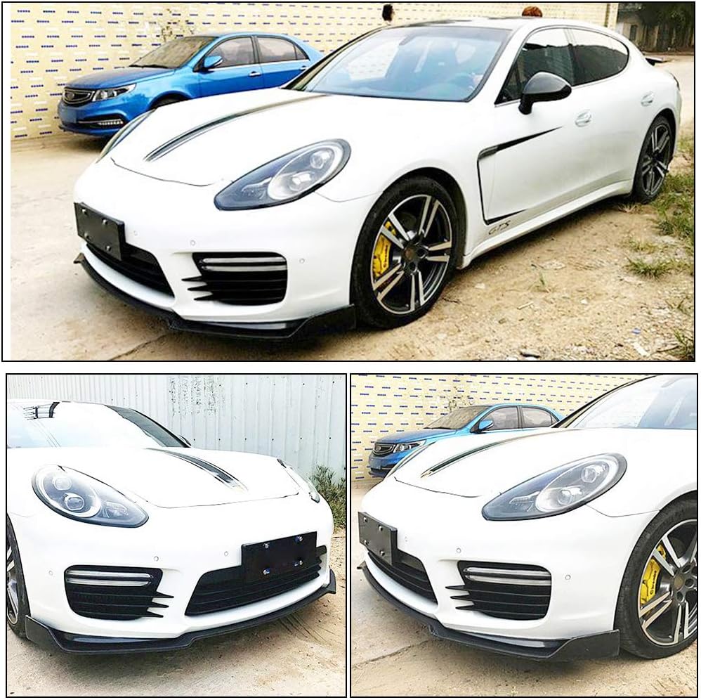 Front Bumper Lip fits for Porsche Panamera GTS/Turbo/Turbo S Hatchback 2014-2016 Factory Outlet Carbon Fiber CF Chin Spoiler Splitter Protector