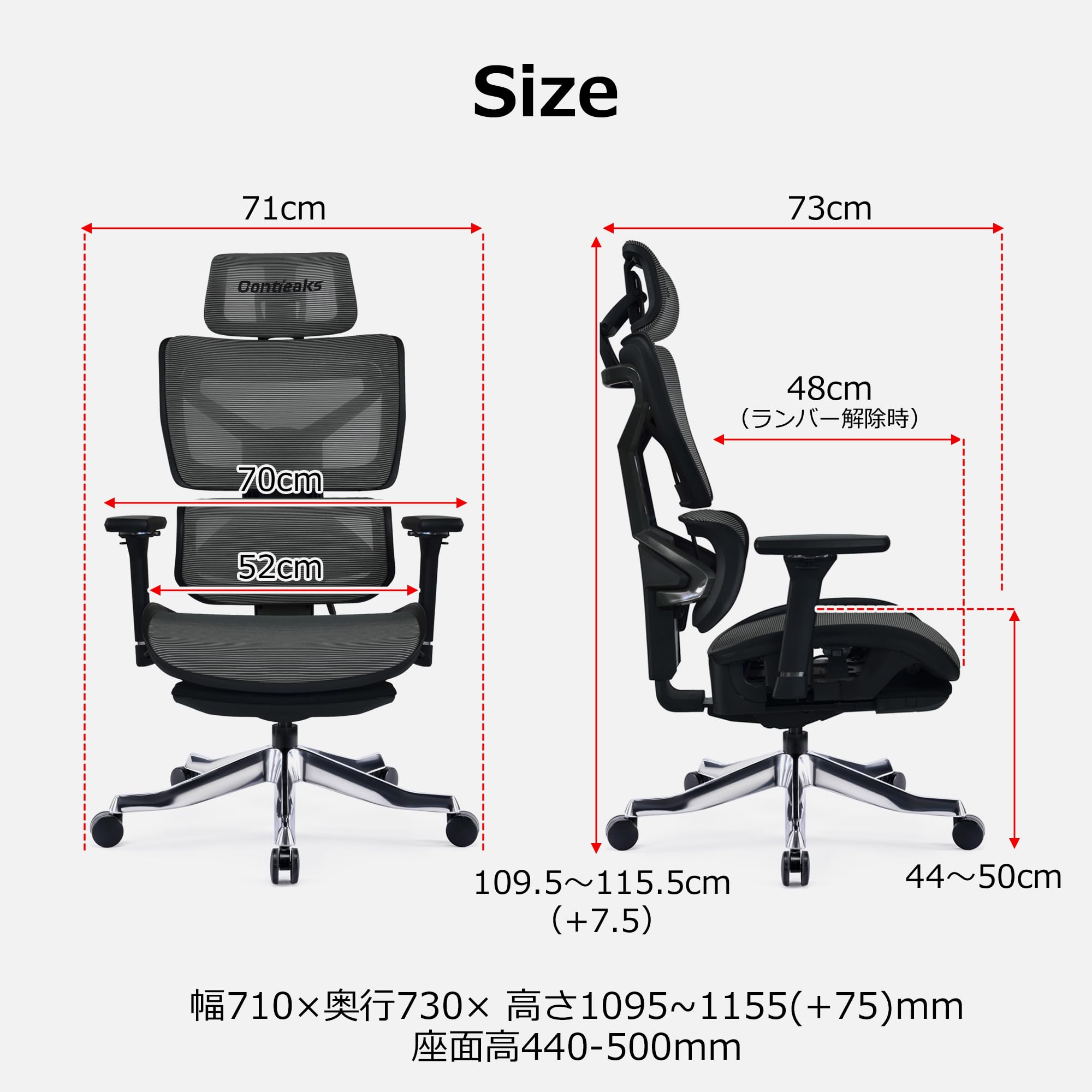 Amazon.co.jp: Contieaks ゲーミングチェア メッシュ グレー 灰 