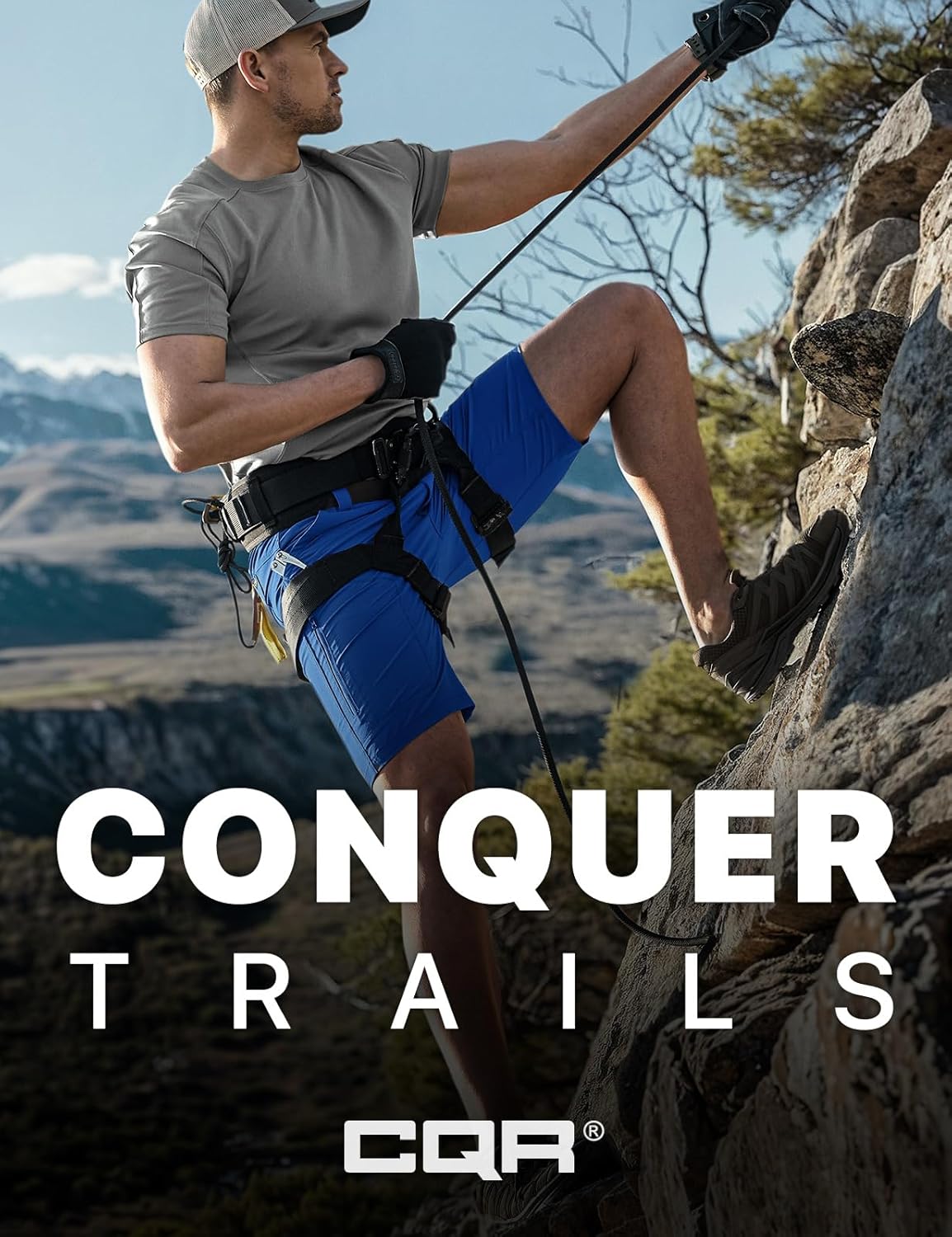 CQR Men's Quick Dry Stretch Hiking Cargo Shorts, Lightweight Water Resistant Tactical Casual, Golf & Outdoor with Pockets - Image 4